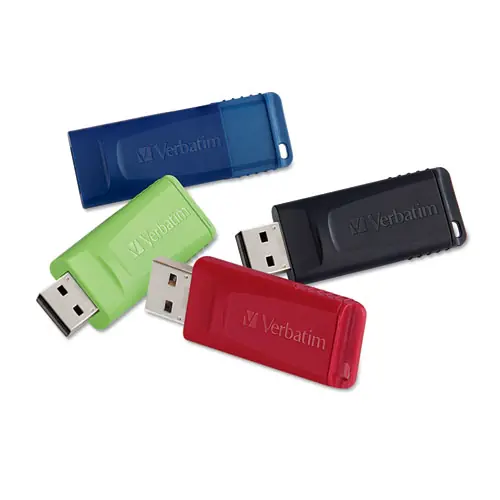 Verbatim® Store 'n' Go USB Flash Drive, 16 GB, Assorted Colors, 4/Pack