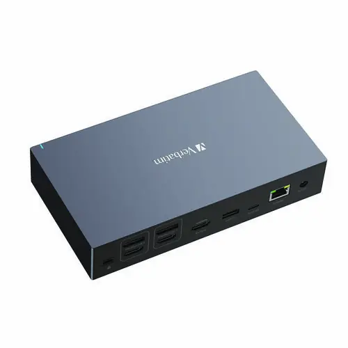 Verbatim® USB-C Pro Docking Station 17-in-1, Audio/DisplayPort/HDMI/Micro SD/RJ45/SD/USB-A/USB-C, Gray
