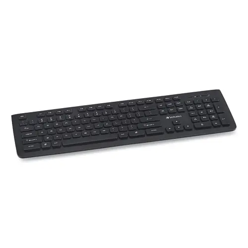 Verbatim® Wireless Slim Keyboard, 103 Keys, Black