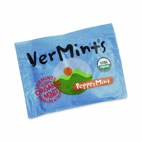 VerMints® VerMints Organic Mints/Pastilles, Peppermint, 100/Box