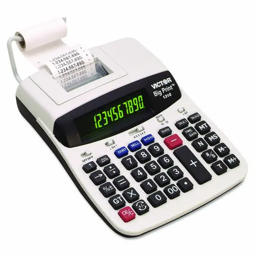 Victor® 1310 Big Print Commercial Thermal Printing Calculator, Black Print, 6 Lines/Sec