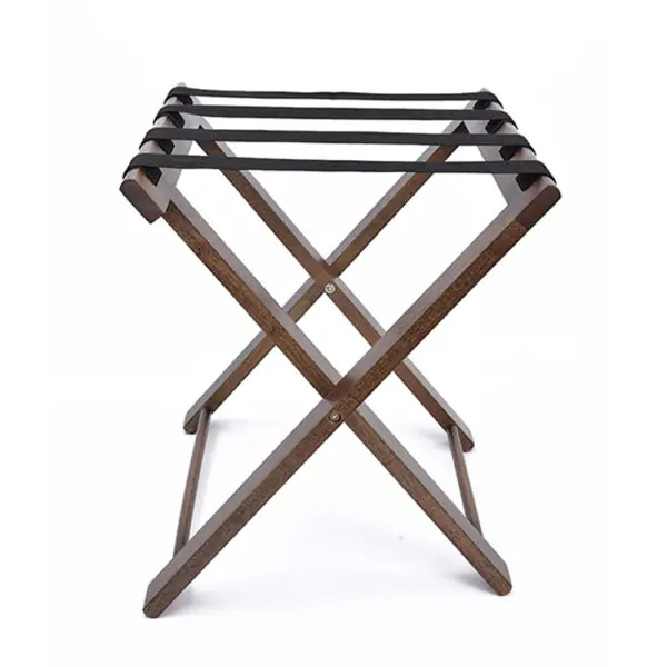 Walnut Space Saving Luggage Rack
