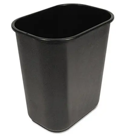 Wastebasket, 28 qt, Black