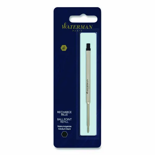 Waterman Refill for Waterman Ballpoint Pens, Medium Conical Tip, Black Ink