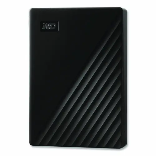 WD MY PASSPORT External Hard Drive, 4 TB, USB 3.2, Black