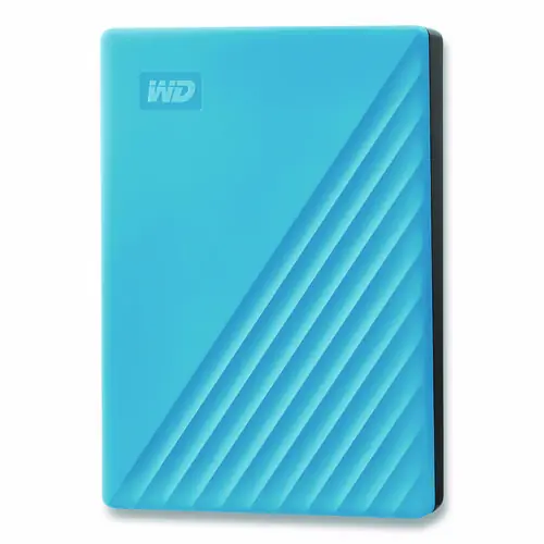 WD MY PASSPORT External Hard Drive, 4 TB, USB 3.2, Sky Blue
