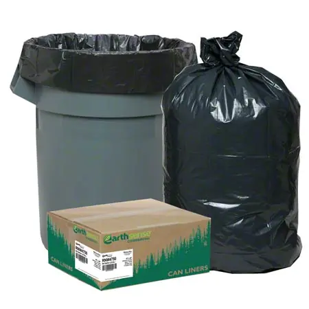 Webster Earthsense Commercial Liner - 43" x 48", 1.25 mil, Black