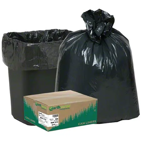 Webster Earthsense Commercial Liner - 24 x 33, 0.85 mil, Black