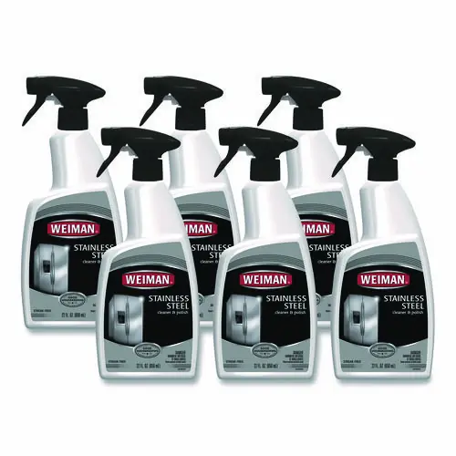 WEIMAN® Stainless Steel Cleaner and Polish, Floral Scent, 22 oz Spray Bottle, 6/Carton