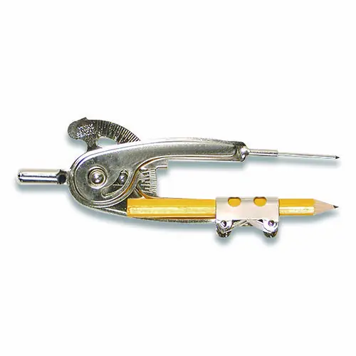 Westcott® Ball Bearing Compass, 13" Diameter, Metal, Metallic Color