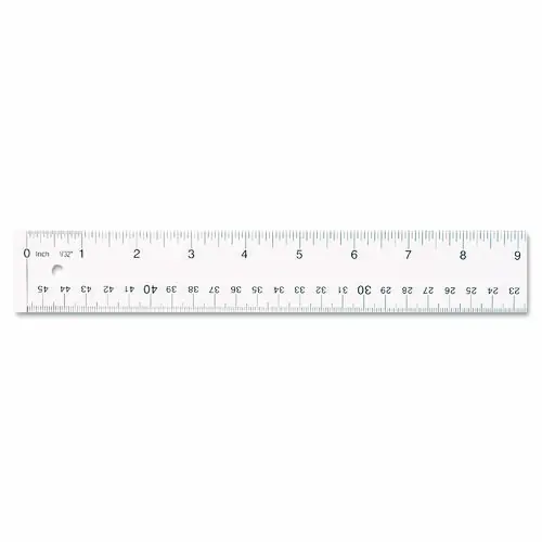 Westcott® Clear Flexible Acrylic Ruler, Standard/Metric, 18" Long, Clear