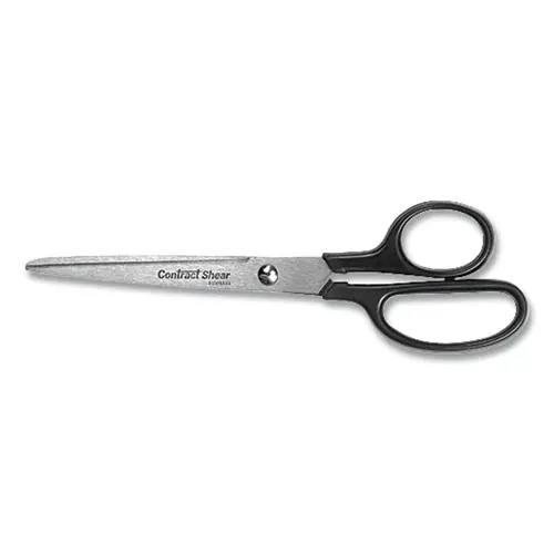 Westcott® Contract Stainless Steel Standard Scissors, 7" Long, Straight Black Handle
