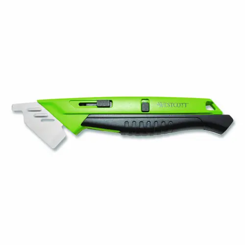 Westcott® Dual-Sided Ceramic Box Opener, ABS Plastic Handle, Green