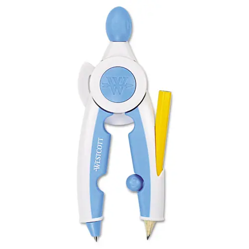 Westcott® Soft Touch School Compass with Antimicrobial Product Protection, Assorted Colors