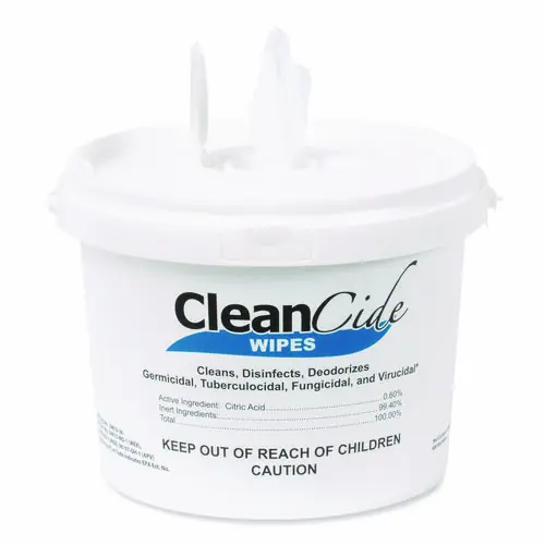 Wexford Labs CleanCide Disinfecting Wipes, Fresh Scent, White, 400 Wipes per Tub