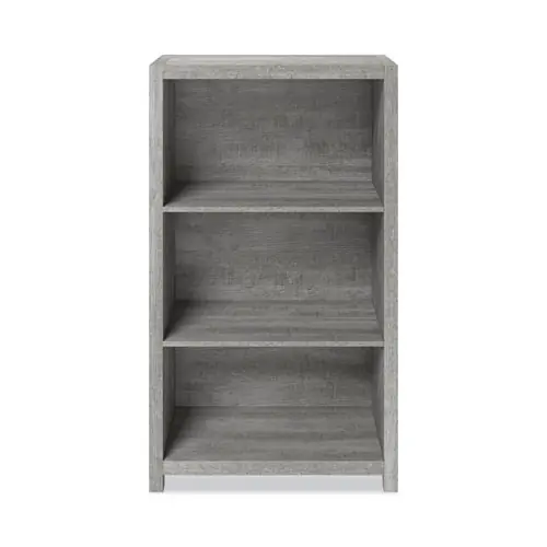 Whalen® Fallbrook Bookcase, Three-Shelf, Smoked Ash/Rustic Warm Gray, 28"W x 14"D x 48.25"H