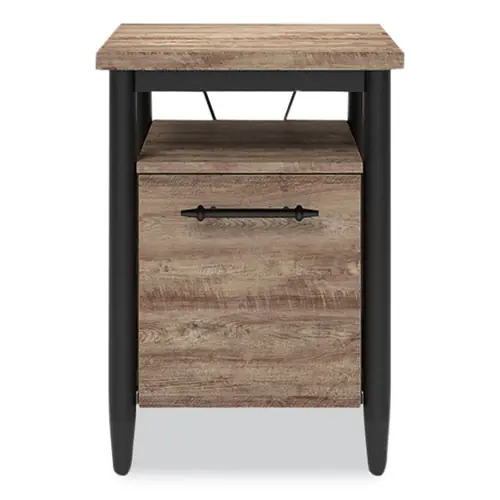 Whalen® Thomasville Breslyn One-Drawer Vertical File Cabinet with Shelf, Crosscut Hickory Finish, 16"W x 20"D x 22.2"H