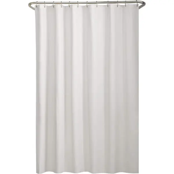 White Shower Liner 2.4 Gauge, Magnets, 70 x 72 inches
