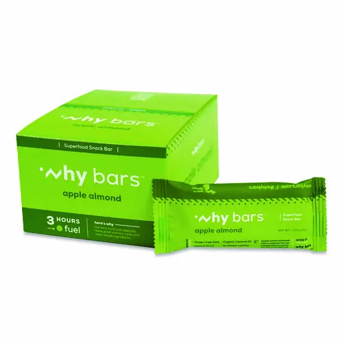 Why Bars™ Superfood Snack Bar, Apple Almond, 2.04 oz, 12 Bars/Box