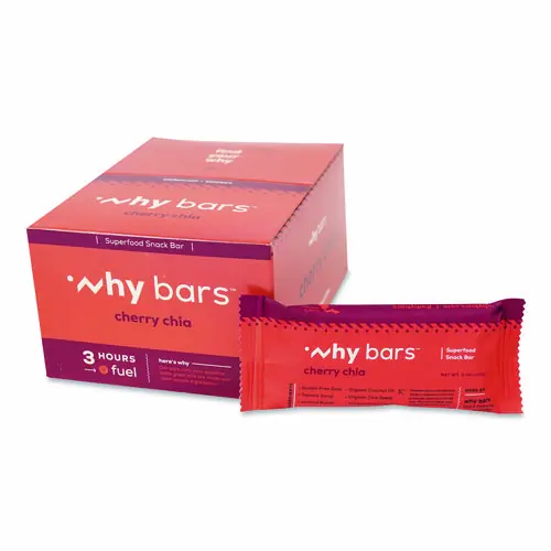 Why Bars™ Superfood Snack Bar, Cherry Chia, 2.04 oz, 12 Bars/Box