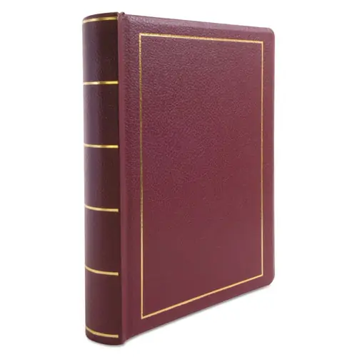 Wilson Jones® Binder for Corporation Minutes, 3 Posts, 2" Capacity, 11 x 8.5, Red w/Gold Trim