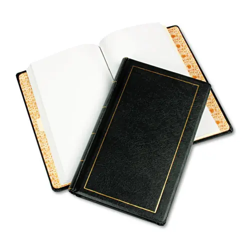 Wilson Jones® Looseleaf Corporation Minute Book, 1-Subject, Unruled, Black/Gold Cover