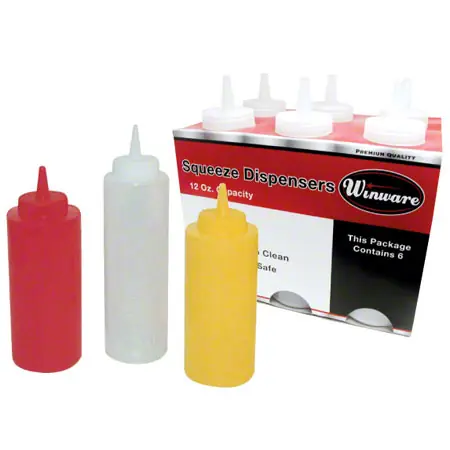 Winco® Squeeze Bottle - 12 oz., Yellow