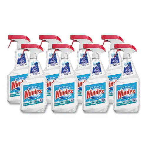 Windex® Multi-Surface Vinegar Cleaner, Fresh Clean Scent, 23 oz Spray Bottle, 8/Carton