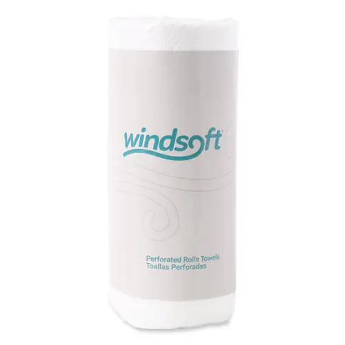Windsoft® Kitchen Roll Towels, 2-Ply, White, 100 Sheets/Roll, 30 Rolls/Carton