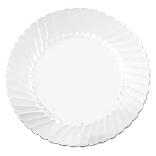 WNA Classicware Plates, Plastic, 10.25" dia, Clear, 12/Bag, 12 Bags/Carton