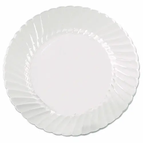 WNA Classicware Plates, Plastic, 6" dia, Clear, 18/Bag, 10 Bags/Carton