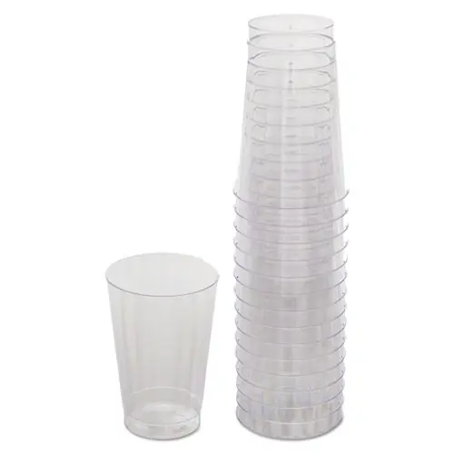 WNA Classicware Tumblers, Tall, 12 oz, Plastic, Clear, 16/Bag, 15 Bags/Carton