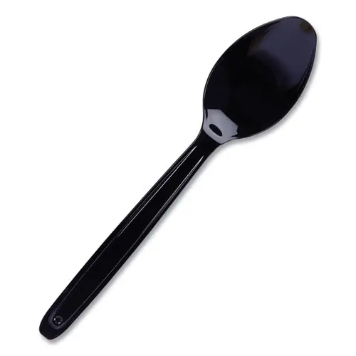 WNA Cutlery for Cutlerease Dispensing System, Mediumweight Plastic Spoon, Black, 960/Box