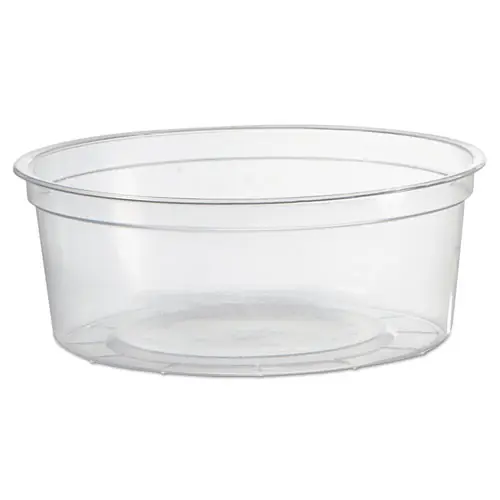 WNA Deli Containers, 8 oz, Clear, Plastic, 50/Pack, 10 Pack/Carton