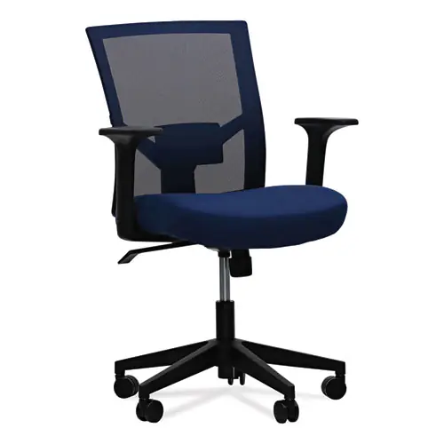 Workspace by Alera® Mesh Back Fabric Task Chair, Navy, Supports Up to 275 lb