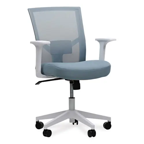 Workspace by Alera® Mesh Back Fabric Task Chair, Seafoam Blue, 17.32"-21.1" Seat Height, 275 lb Capacity