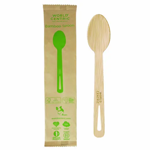 World Centric® Bamboo Cutlery, Spoon, Natural, 750/Carton - Non-Stock Item, Extended Delivery Time