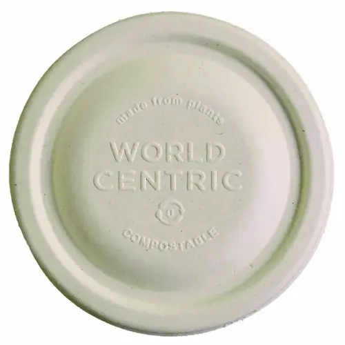 World Centric® Fiber Lids for 8 oz Bowls, Natural Paper, 1,000/Carton
