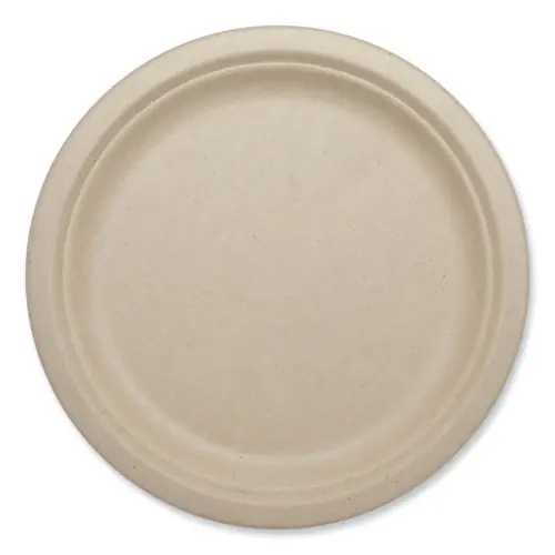 World Centric® Fiber Plates, Paper, 10.1" dia, Natural, 800/Carton