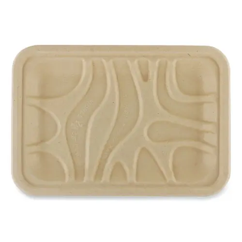 World Centric® Fiber Trays, 5.7 x 8.2 x 0.6, Natural, Paper, 500/Carton