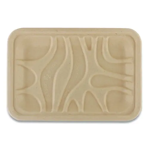 World Centric® Fiber Trays, PLA Lined, PFAS Free, 8.2 x 5.7 x 0.7, Natural, Paper, 500/Carton