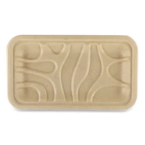 World Centric® Fiber Trays, PLA Lined, PFAS Free, Natural, Paper, 500/Carton