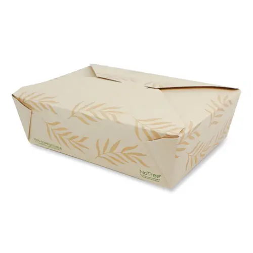 World Centric® No Tree Folded Takeout Containers, 65 oz, Natural, Sugarcane, 200/Carton
