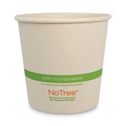 World Centric® No Tree Paper Bowls, 24 oz, Natural, Sugarcane, 500/Carton