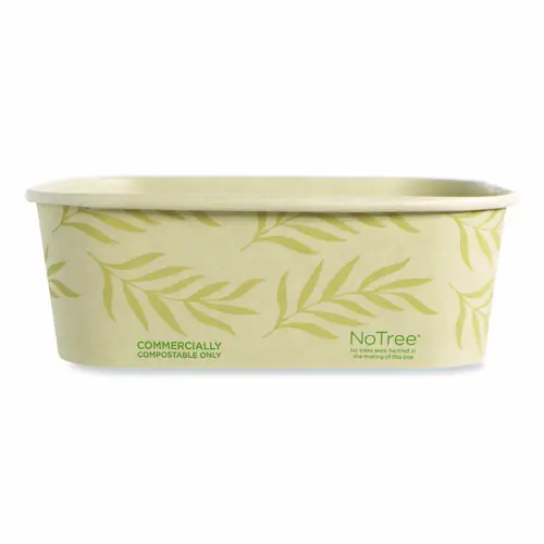World Centric® No Tree Rectangular Containers, 24 oz, Natural, Sugarcane, 300/Carton