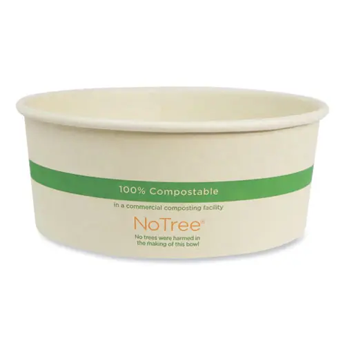 World Centric® No Tree Wide Paper Bowls, 24 oz, Natural, 300/Carton