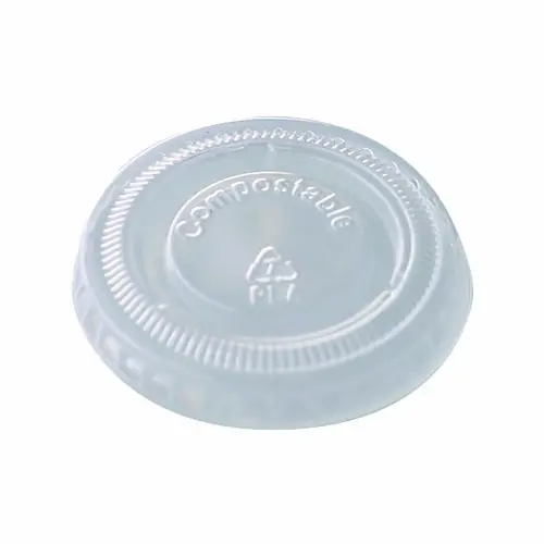 World Centric® PLA Clear Cold Cup Lids, Fits 1 oz Portion Cups, Plastic, Clear, 3,000/Carton