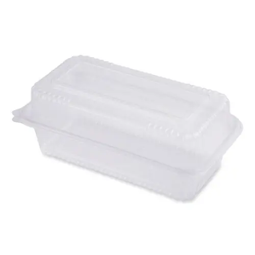 World Centric® PLA Hinged Clamshells, 23 oz, Clear, 200/Carton