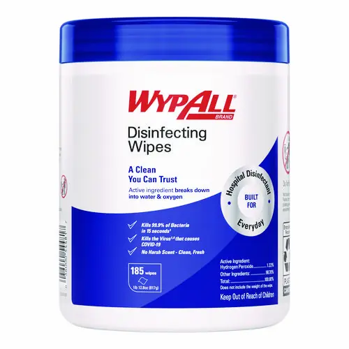 WypAll® Disinfecting Wipes, Fresh Scent, White, 185 Wipes/Canister, 3 Canisters/Carton