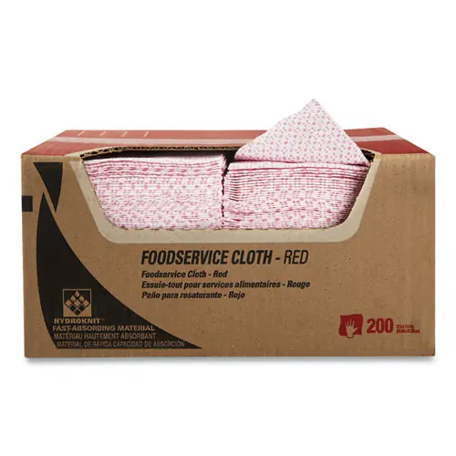WypAll® Foodservice Cloths, Red, 200/Carton